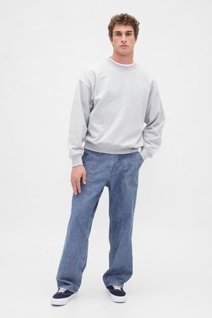 Heavyweight Chambray Baggy Trouser Jeans