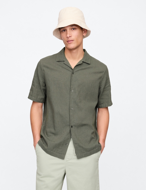 Linen-Blend Vacay Shirt in Standard Fit