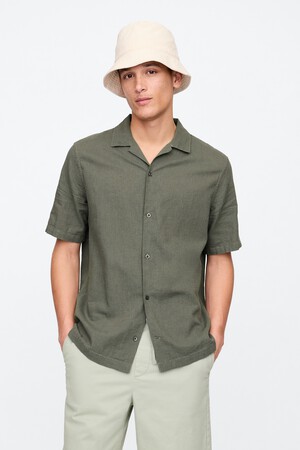 Linen-Blend Vacay Shirt in Standard Fit