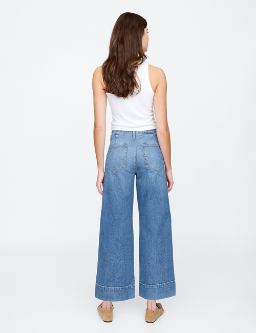 High Rise Wide-Leg Crop Jeans