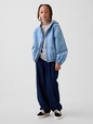 SOFT HOODED DENIM JACKET - INDIGO