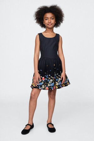 Kids Linen-Cotton Floral Dress