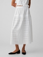 Gap × DÔEN Eyelet Midi Skirt