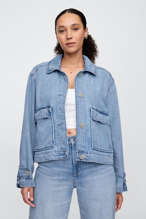 SuperSoft Denim Utility Jacket