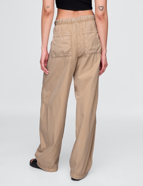 Low Rise Barrel Parachute Pants