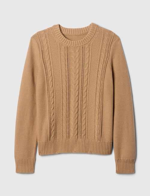 Cable-Knit Crewneck Sweater