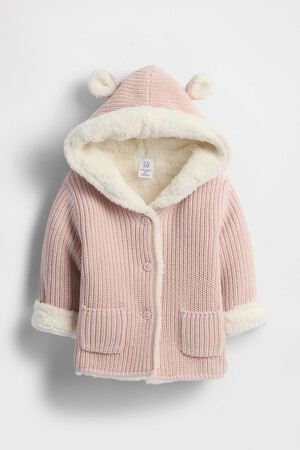 Baby Sherpa-Lined Cardigan