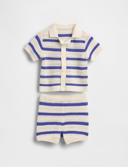 Baby Crochet Polo Outfit Set
