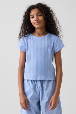 Kids Variegated Rib Fitted T-Shirt