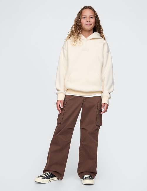 Kids Relaxed Gap Mini Logo Polar Fleece Hoodie