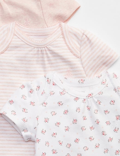 Baby First Favorite Floral Short Sleeve Bodysuit (3-Pack)