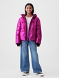 Kids Recycled Metallic Puffer Jacket