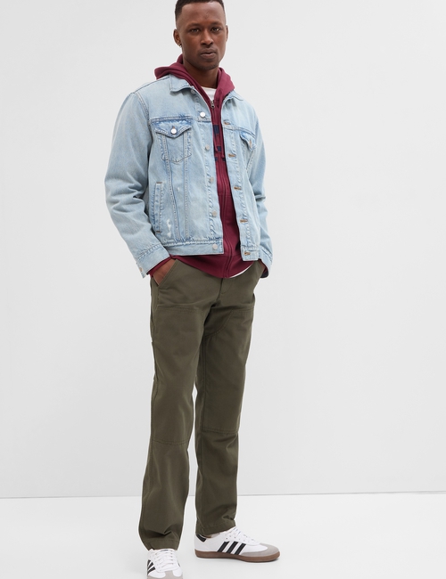 Straight Carpenter Pants with Washwell