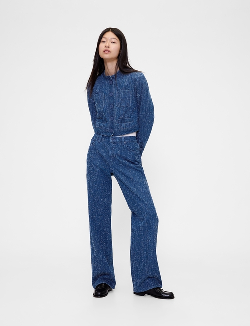GapStudio Denim Tweed Crop Jacket