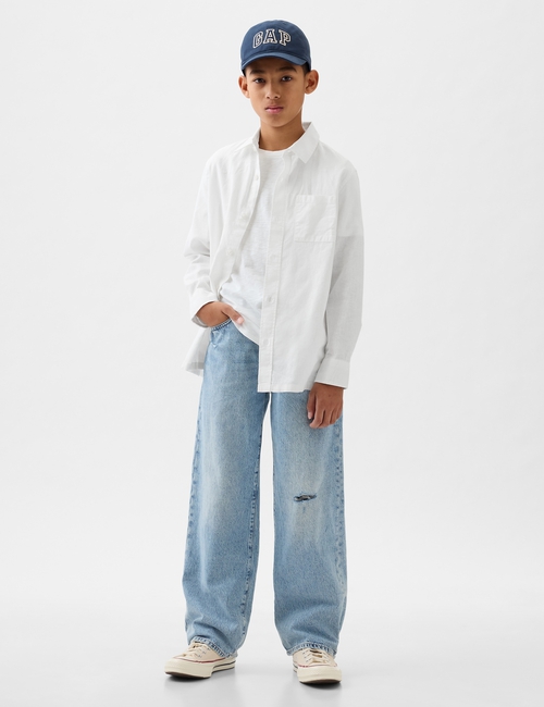 Kids Linen-Cotton Oxford Shirt