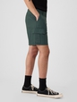 8" Linen-Cotton Cargo Shorts