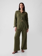 365 High Rise Linen-Cotton Trousers