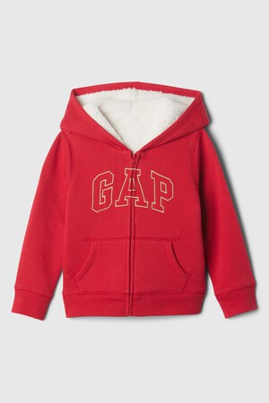 babyGap Logo Sherpa-Lined Zip Hoodie