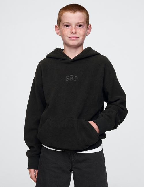 Kids Relaxed Gap Mini Logo Polar Fleece Hoodie