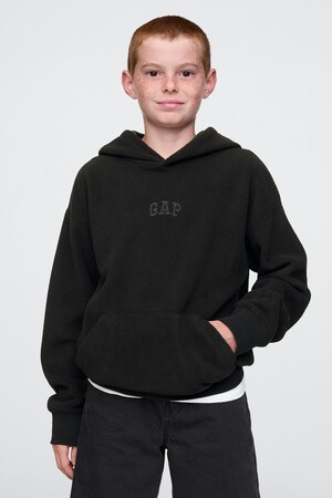 Kids Relaxed Gap Mini Logo Polar Fleece Hoodie