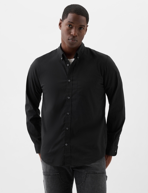 Stretch Poplin Shirt in Standard Fit