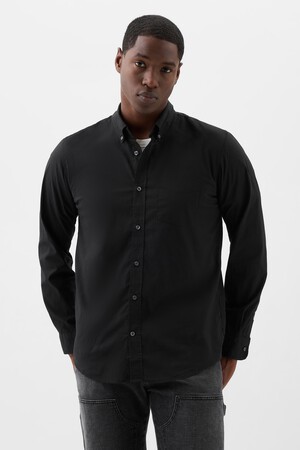 Stretch Poplin Shirt in Standard Fit