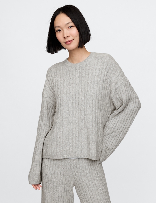 CashSoft Cable-Knit Sweater