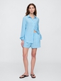 Linen-Blend Easy Shirt