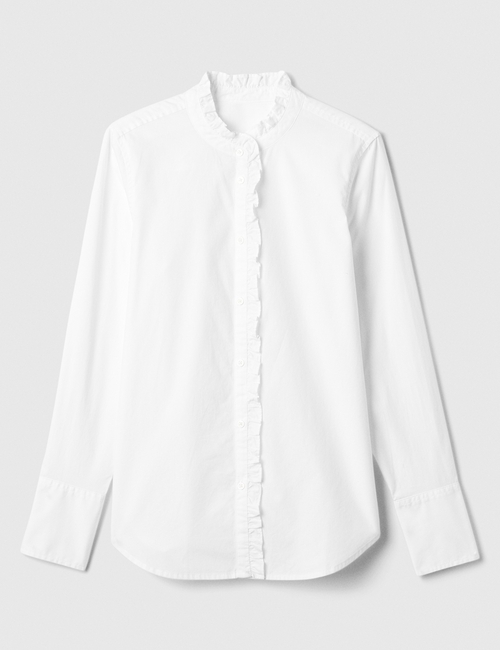 Classic Poplin Ruffle Shirt