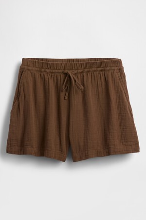 4" Mid Rise Cotton Gauze Easy Shorts