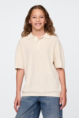 Kids Relaxed Sweater Polo Shirt