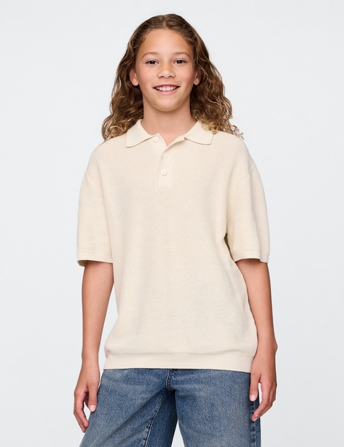 Kids Relaxed Sweater Polo Shirt
