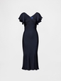 GAP STUDIO WASH FLUTER SLEEVE MIDI DRESS
