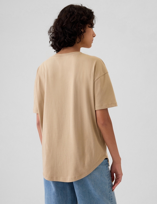 Organic Cotton Oversized Boyfriend Logo T-Shirt