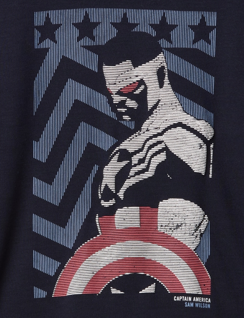 Kids Marvel Captain America Recycled PJ Shorts Set