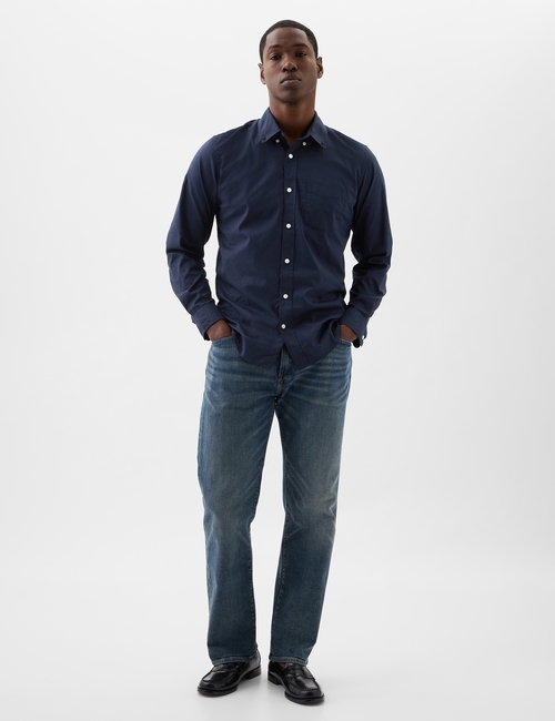 Stretch Poplin Shirt in Standard Fit