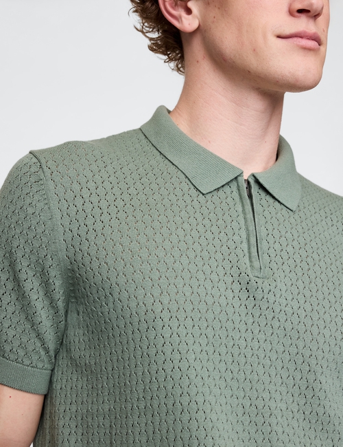 Crochet Polo Shirt