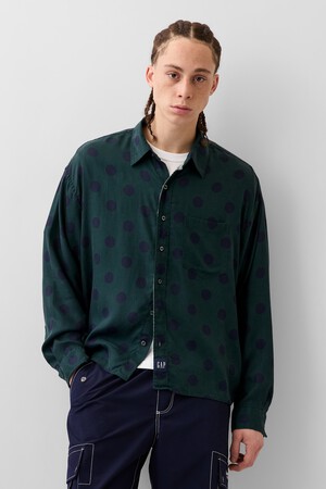 GAP X PROJ A POLKA DOT BIG SHIRT