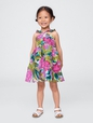 Baby & Toddler Linen-Cotton Flutter V-Neck Dress