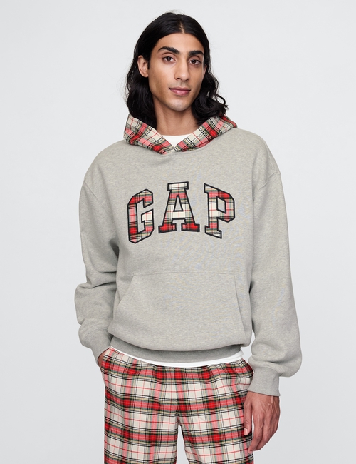Vintage Soft Striped Logo Hoodie