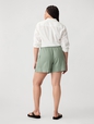 6'' High Rise Linen-Blend Pull-On Cargo Shorts