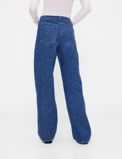 GAP STUDIO TWEED BOUCLE 5PKT LOW RISE LOOSE JEAN