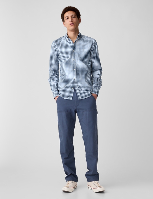 Stretch Poplin Shirt in Slim Fit