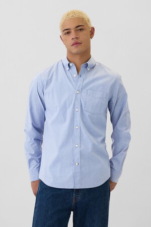 Stretch Poplin Shirt in Standard Fit