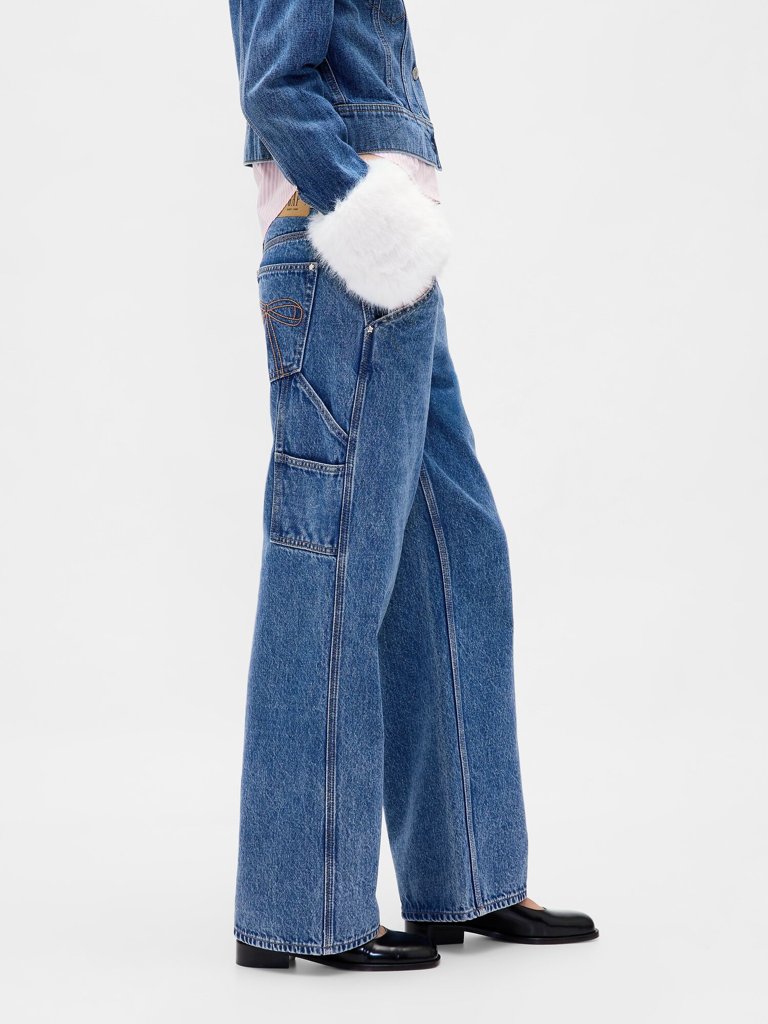 Shop Gap × Sandy Liang Low Rise '90s Loose Carpenter Jeans for