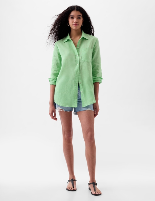 100% Linen Boyfriend Shirt