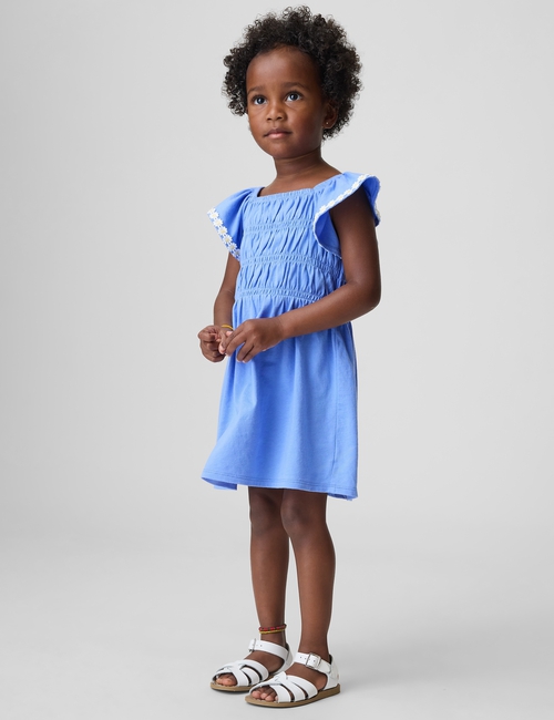 Baby & Toddler Smocked Flutter-Sleeve Dress