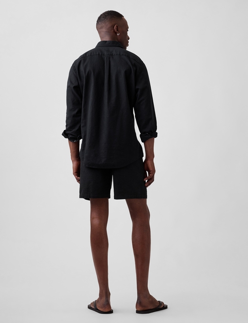 V-7IN LINEN COTTON EASY SHORT
