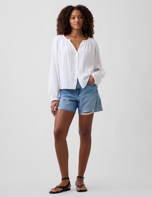 Oversized Gauze Top