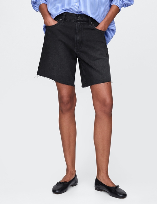 8" Mid Rise '90s Loose Denim Bermuda Shorts
